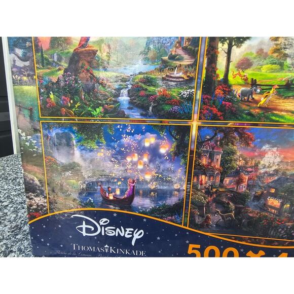 Official Disney Thomas Kinkade Studios 4 X 500 Pieces Puzzles 3 out of 4 New - Picture 3 of 5